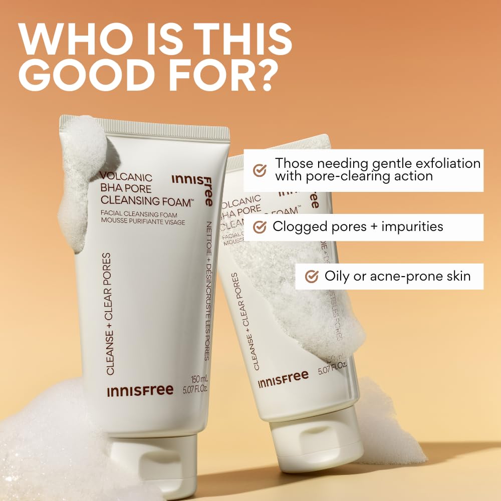 innisfree Volcanic BHA Pore Cleansing Foam 150ml-thekimyoung.com