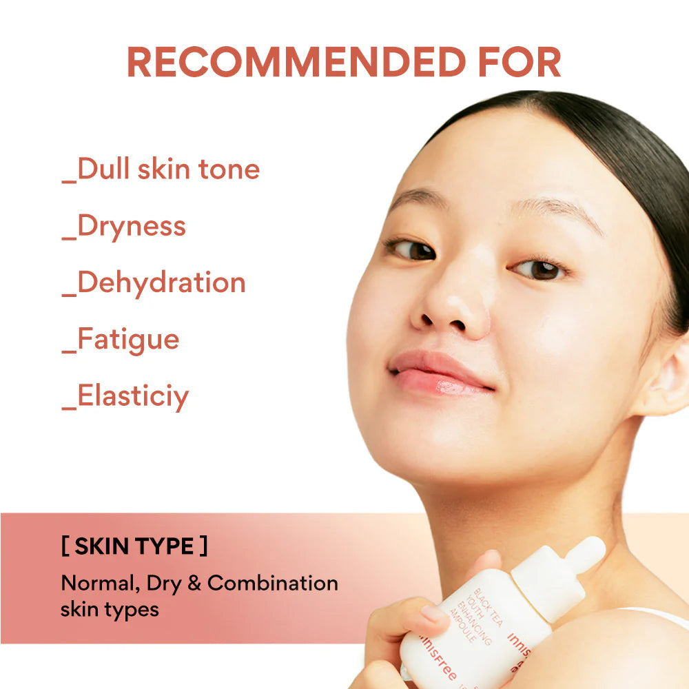 innisfree Black Tea Youth Enhancing Ampoule 30ml+30ml (Double Pack) Ampoule innisfree