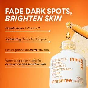 innisfree Green Tea Enzyme Vitamin C Brightening Serum 30ml Face Serum innisfree