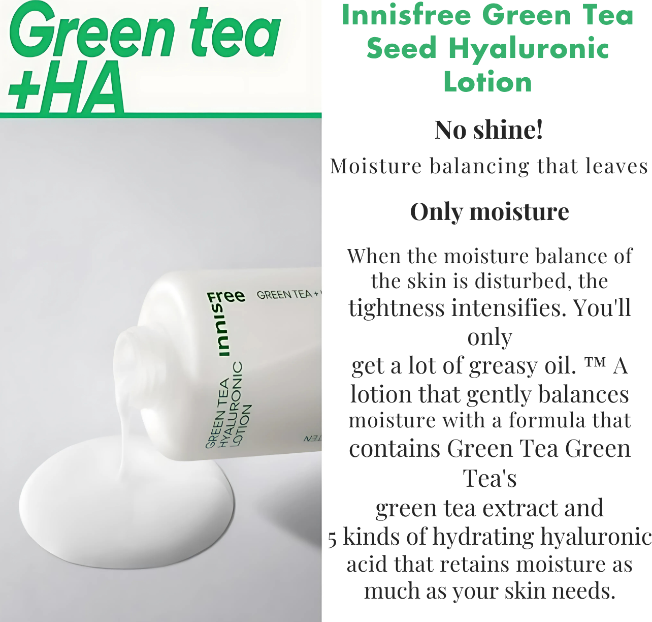 innisfree Green Tea Hyaluronic Lotion 170ml Lotion innisfree