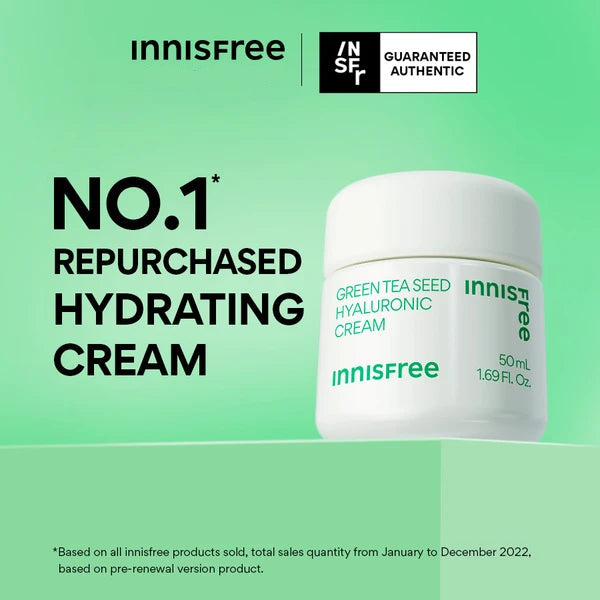 innisfree Green Tea Seed Hyaluronic Cream 50ml Moisturizer Cream innisfree