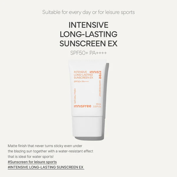 innisfree Intensive Long-lasting Sunscreen EX SPF50+ PA++++ 60ml-thekimyoung.com
