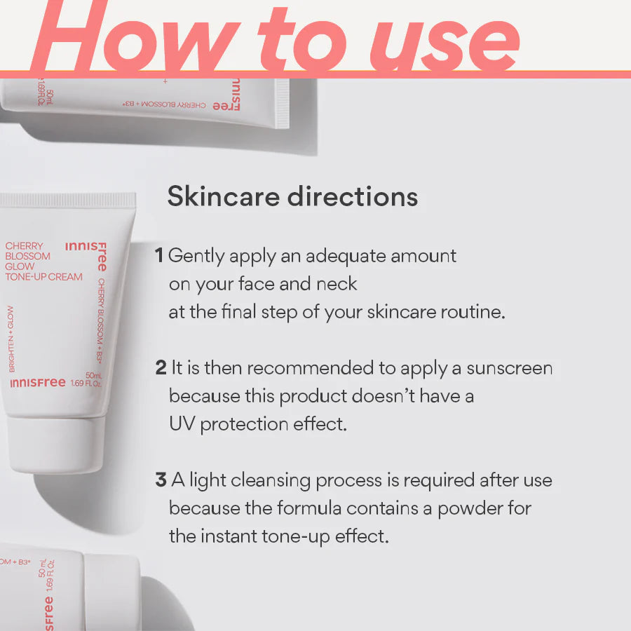 innisfree Jeju Cherry Blossom Tone-Up Cream 50ml Tone Up Cream innisfree
