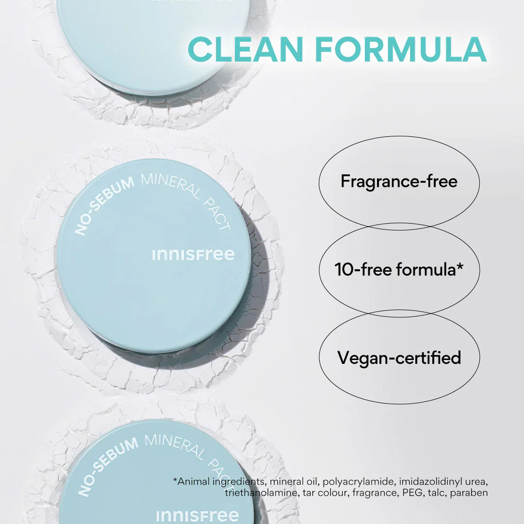 innisfree No Sebum Mineral Pact 8.5g Finish Powder innisfree