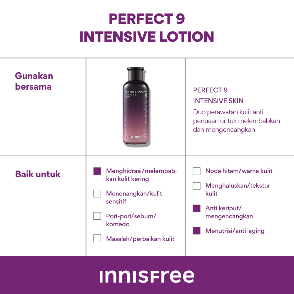 innisfree Perfect 9 Intensive Lotion 160ml Face lotion innisfree