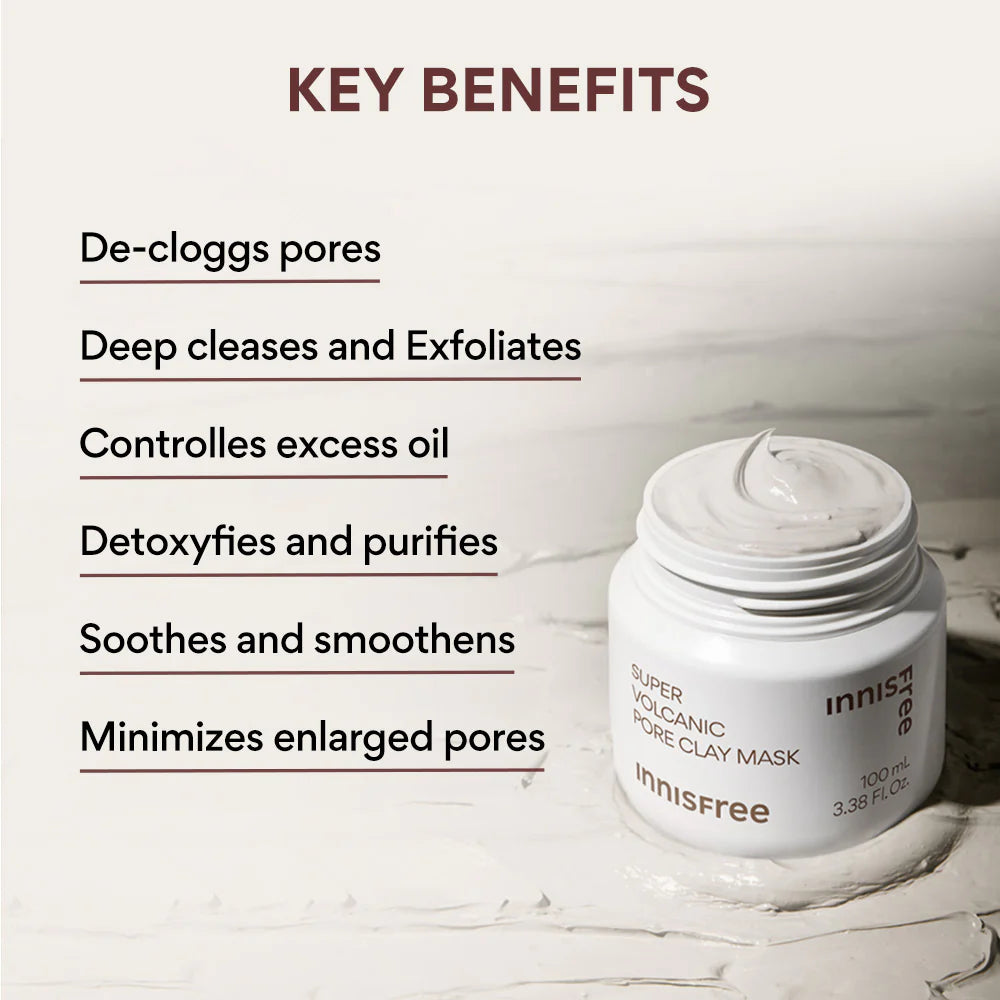 innisfree Super Volcanic Pore Clay Mask 100ml-thekimyoung.com