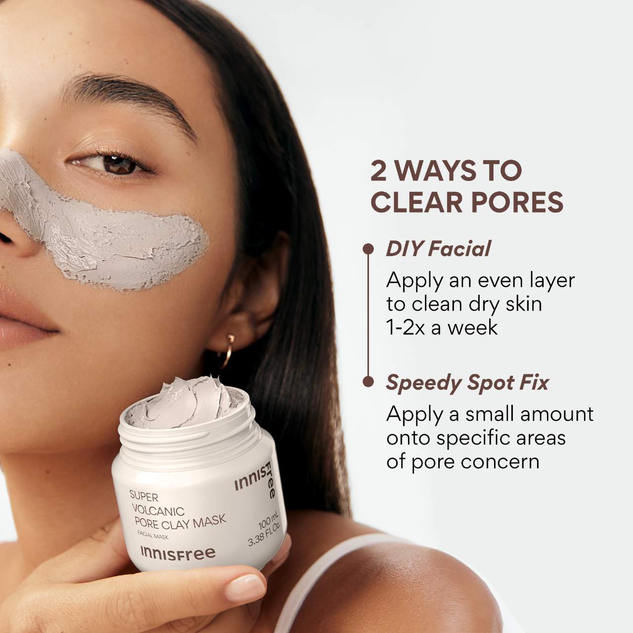 innisfree Super Volcanic Pore Clay Mask 100ml-thekimyoung.com