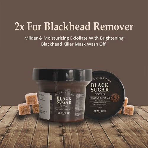 Skinfood Black Sugar Perfect Essential scrub 2X-thekimyoung.com