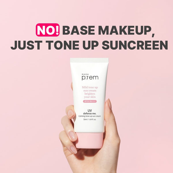 make p:rem Soothing Pink Tone Up Sun Cream SPF 50+ PA++++ 50ml+50ml-thekimyoung.com