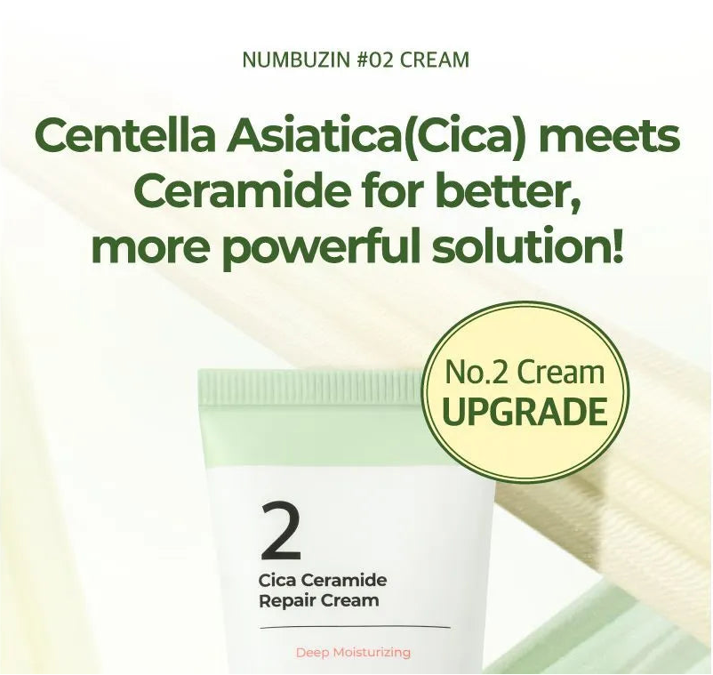 numbuzin No.2 Cica Ceramide Repair Cream-thekimyoung.com
