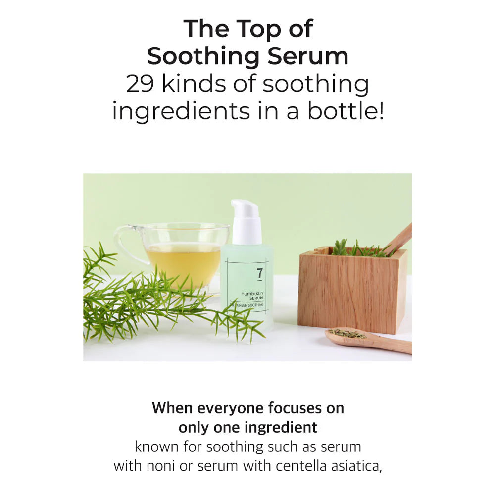 numbuzin No.7 Mild Green Soothing Serum 50ml Face Serum numbuzin