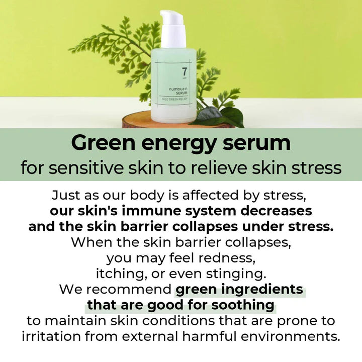 numbuzin No.7 Mild Green Soothing Serum 50ml Face Serum numbuzin