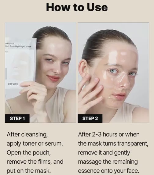 COSRX - The Alpha-Arbutin Discoloration Care Hydrogel Mask (3 Sheets)-thekimyoung.com