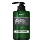 KUNDAL Tea Tree & Macadamia Deep Cleansing Shampoo Baby Powder 500ml-thekimyoung.com