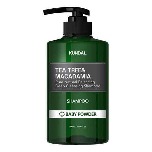 KUNDAL Tea Tree & Macadamia Deep Cleansing Shampoo Baby Powder 500ml-thekimyoung.com