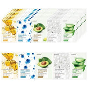 EUNYUL Natural Sheet Mask Pack Set 50 Sheets (Aloe 10p + Collagen 10p + Pearl 10p + Hyaluron 10p + Avocado 10p)-thekimyoung.com