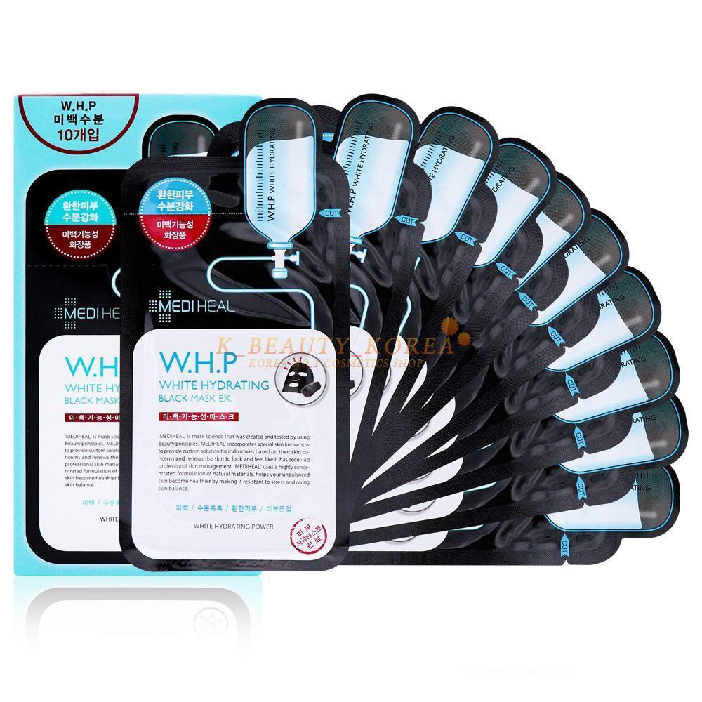 MEDIHEAL W.H.P White Hydrating Black Mask EX 25ml x 10ea Mask Sheet MEDIHEAL