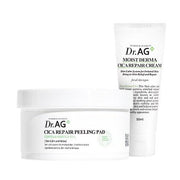 Dr.AG+ Cica Repair Peeling Pad 40p + Moist Derma Cica Repair Cream 50ml SET-thekimyoung.com