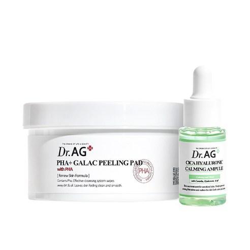Dr.AG+ PHA+ Galac Peeling Pad 40p + Cica Hyaluronic Calming Ampoule 25ml SET Peeling Pad Dr.AG+
