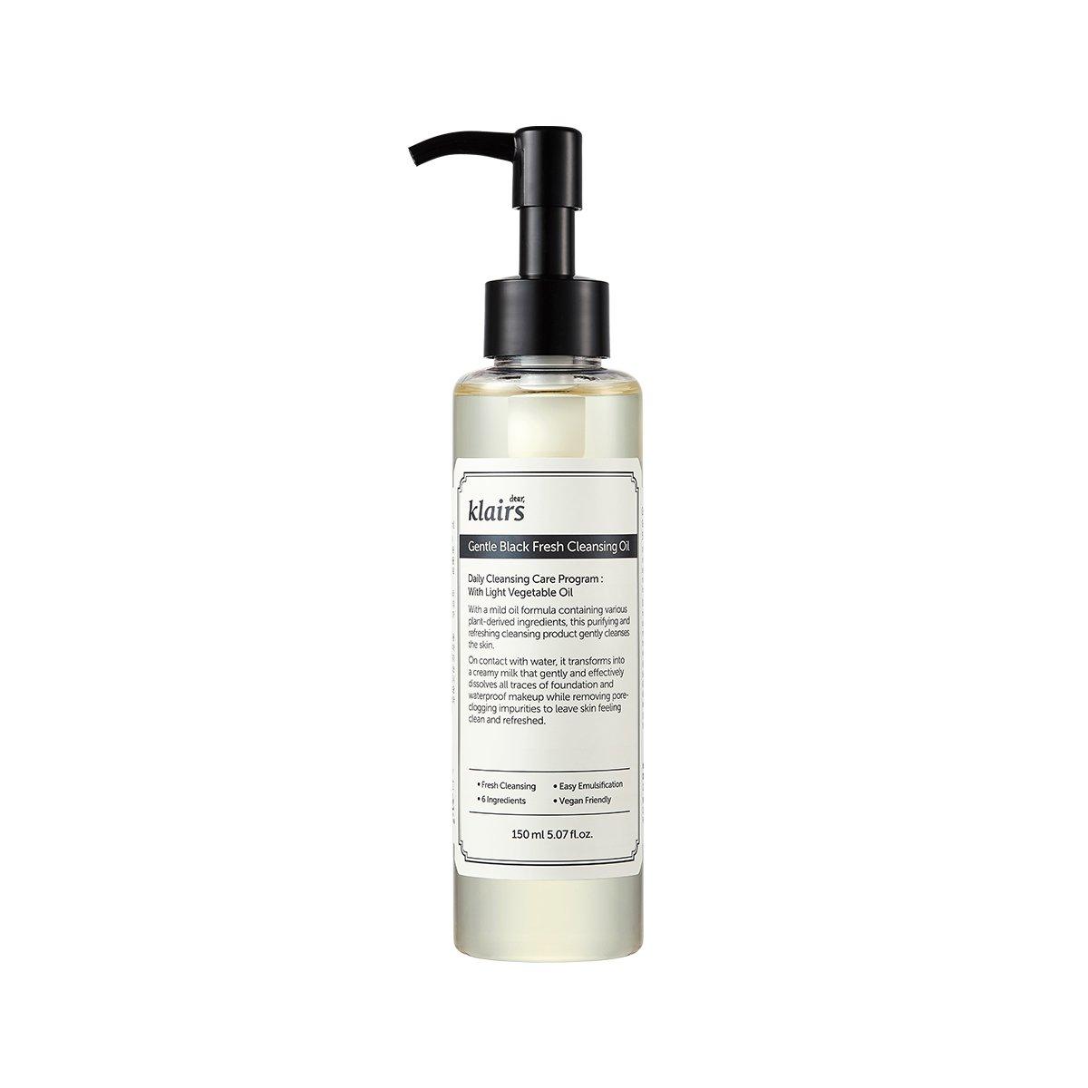 KLAIRS Gentle Black Fresh Cleansing Oil 150ml-thekimyoung.com