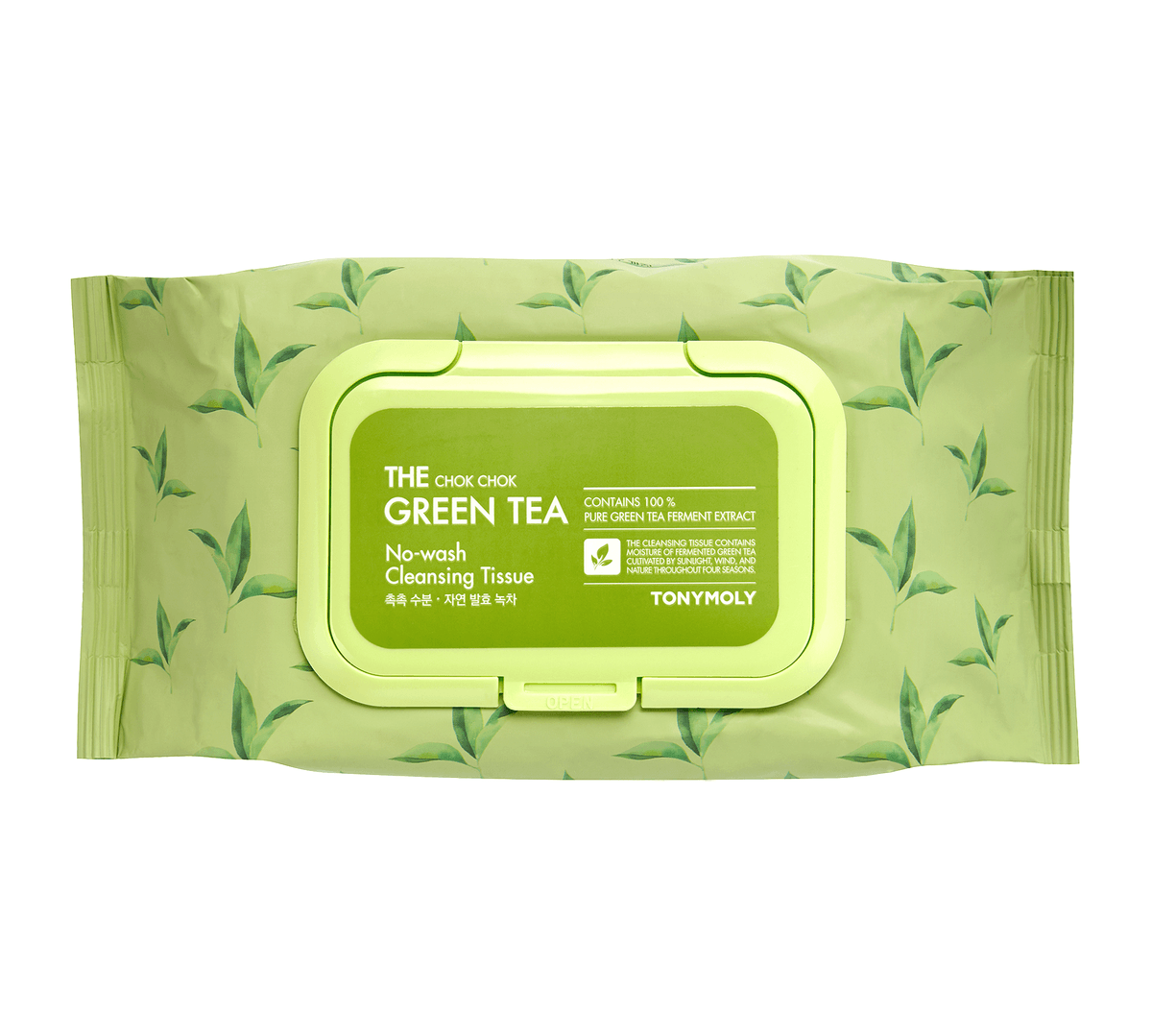 TONYMOLY The Chok Chok Green Tea No Wash Cleansing Tissue 100ea Cleansing Tissue TONYMOLY