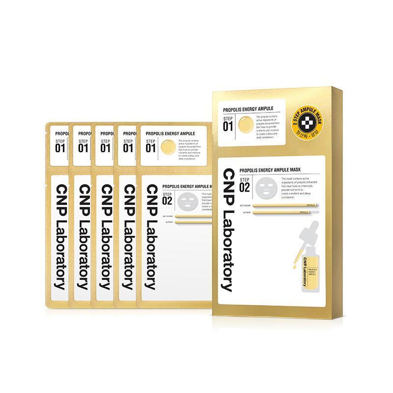 CNP 2-Step Propolis Energy Ampule Mask 5 Sheets-thekimyoung.com