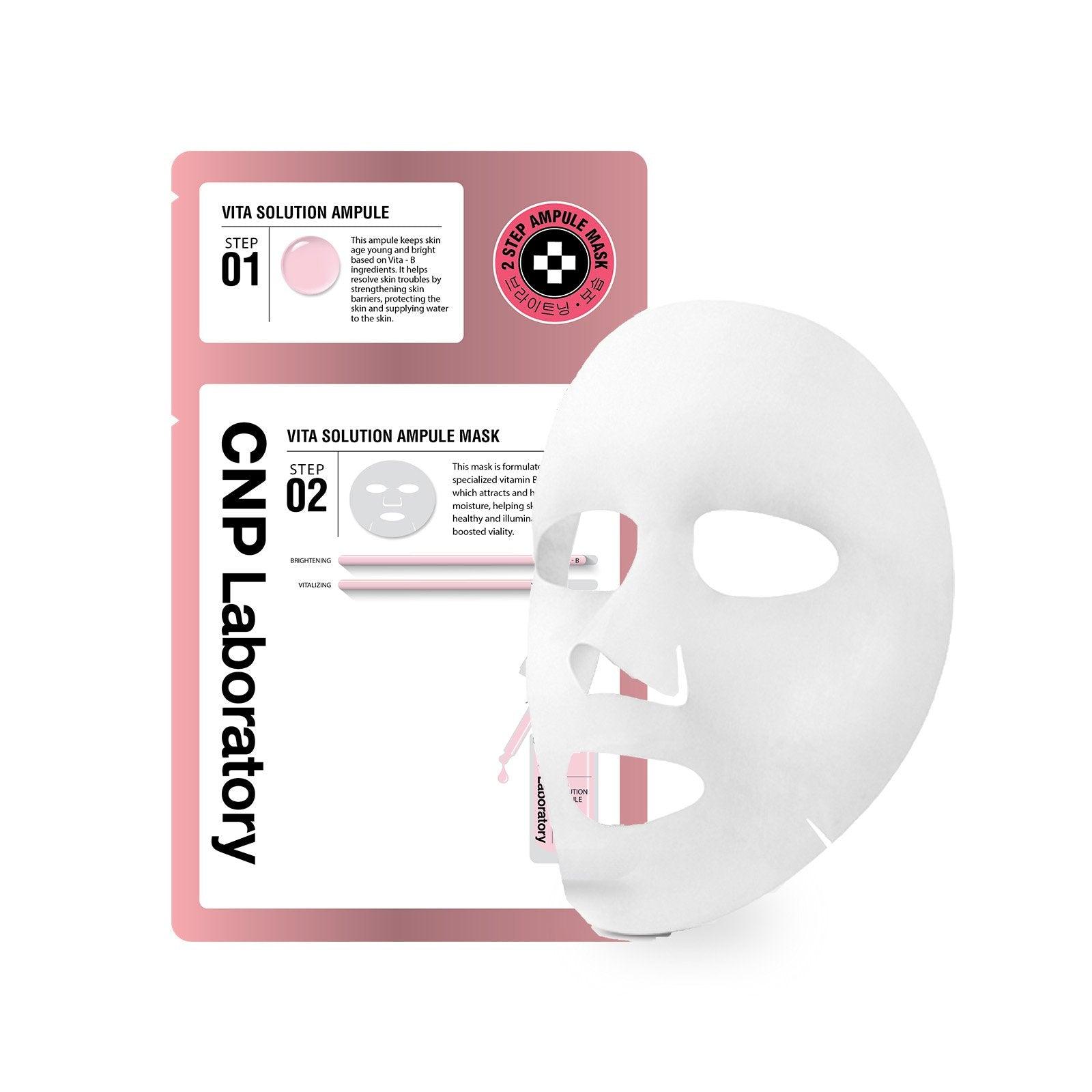 CNP 2-Step Vita-B Brightening Ampule Mask 1 Sheet-thekimyoung.com