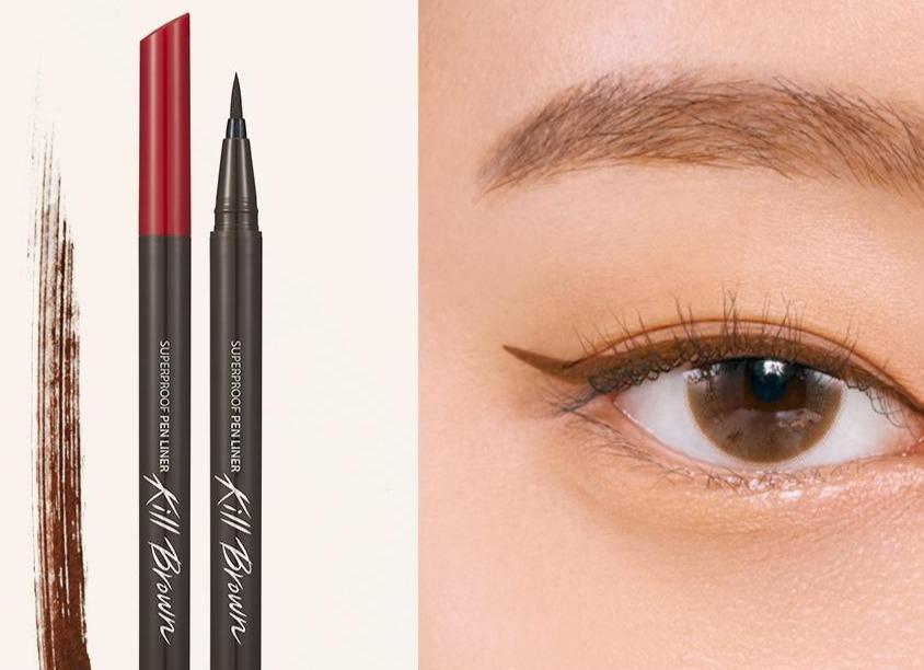 CLIO Superproof Pen Liner 0.55ml (4 Colors) Eyeliner CLIO #02 Brown