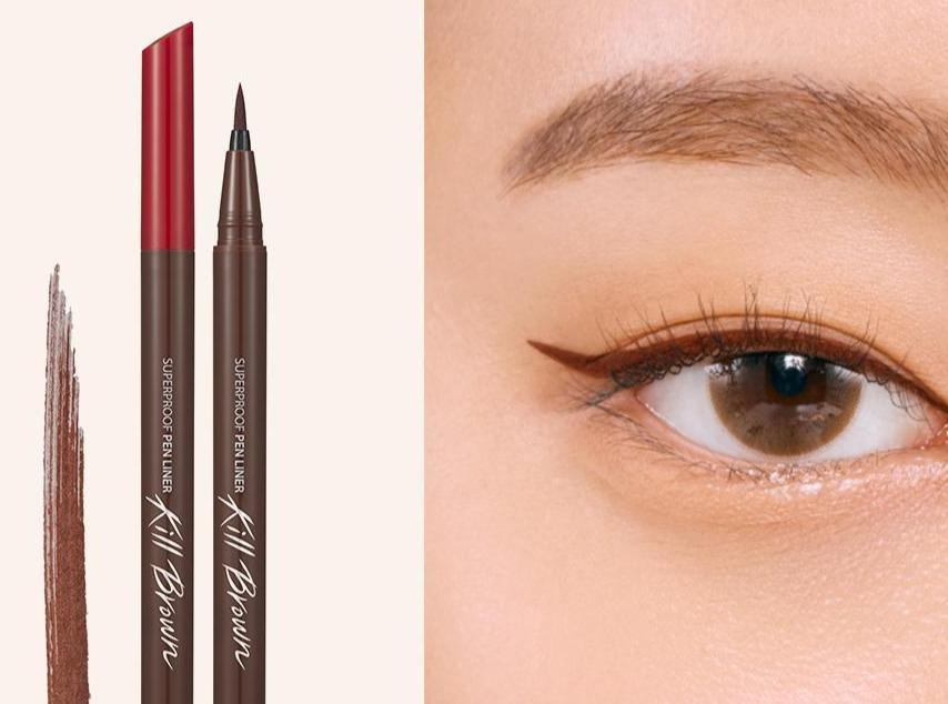 CLIO Superproof Pen Liner 0.55ml (4 Colors) Eyeliner CLIO #04 Maroon Brown