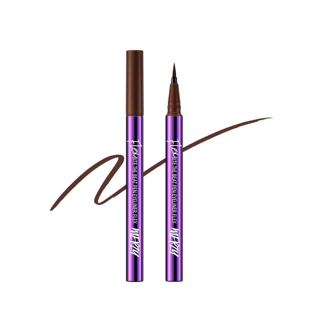 MERZY BITE THE BEAT PEN EYELINER FLEX 0.6g (3 Colors) Eyeliner MERZY PF3. SOUL BROWN