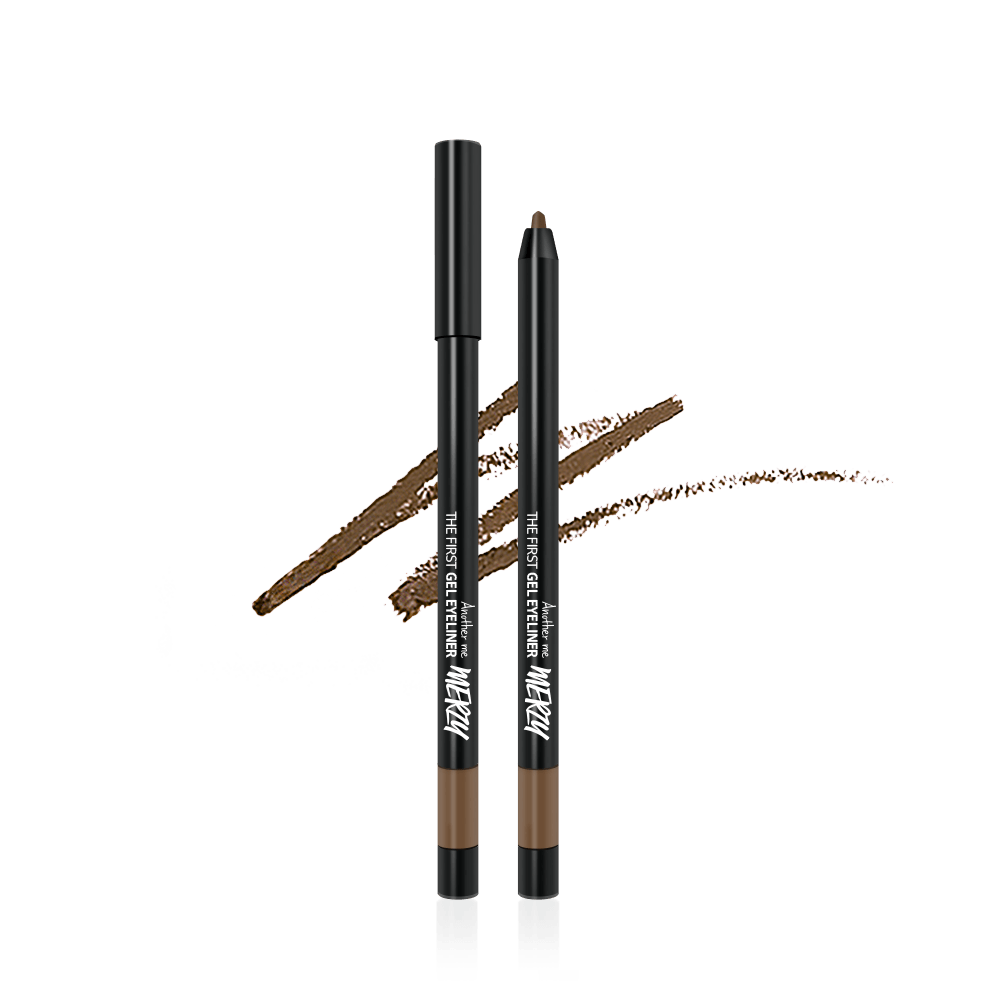 MERZY THE FIRST GEL EYELINER 0.5g (10 Colors) Eyeliner MERZY G6. SOFT BROWN