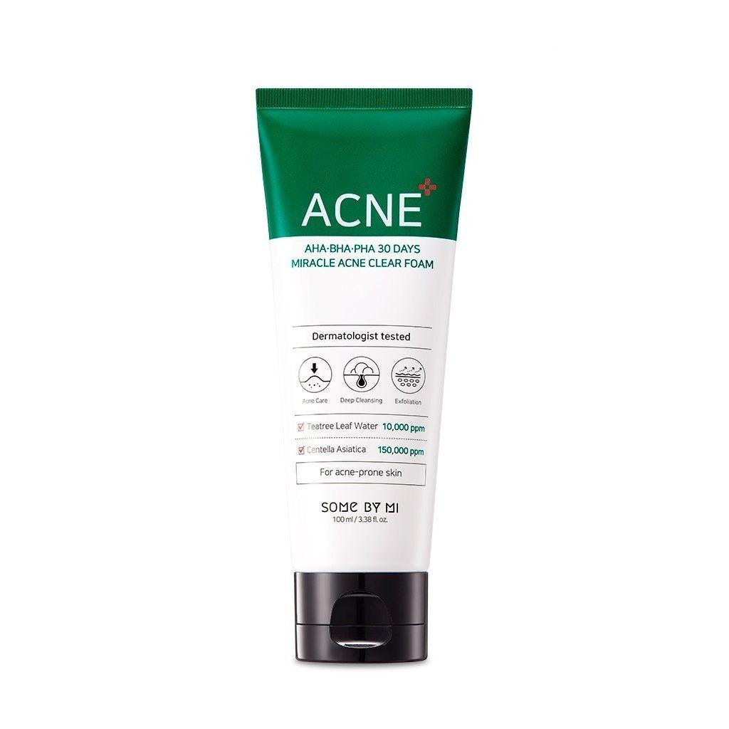 [SOME BY MI] AHA-BHA-PHA 30Days Miracle Acne Clear Foam 100ml-thekimyoung.com