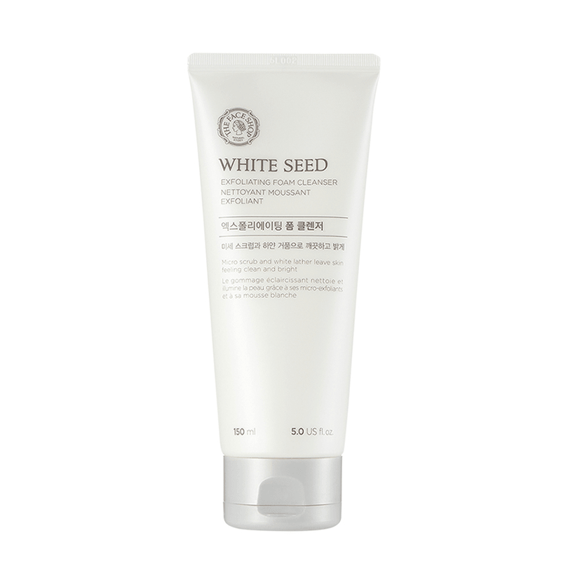 THE FACE SHOP White Seed Brightening Exfoliating Foam Cleanser 150ml-thekimyoung.com