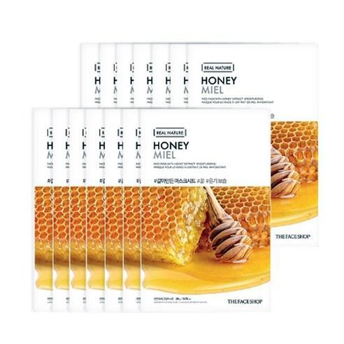 THE FACE SHOP REAL NATURE Face Mask #Honey (20g X 10ea) Facial Mask THE FACE SHOP