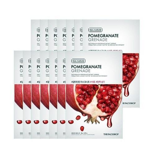 THE FACE SHOP REAL NATURE Face Mask #Pomegranate (20g X 10ea)-thekimyoung.com
