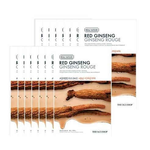 THE FACE SHOP REAL NATURE Face Mask #Red Ginseng (20g X 10ea)-thekimyoung.com
