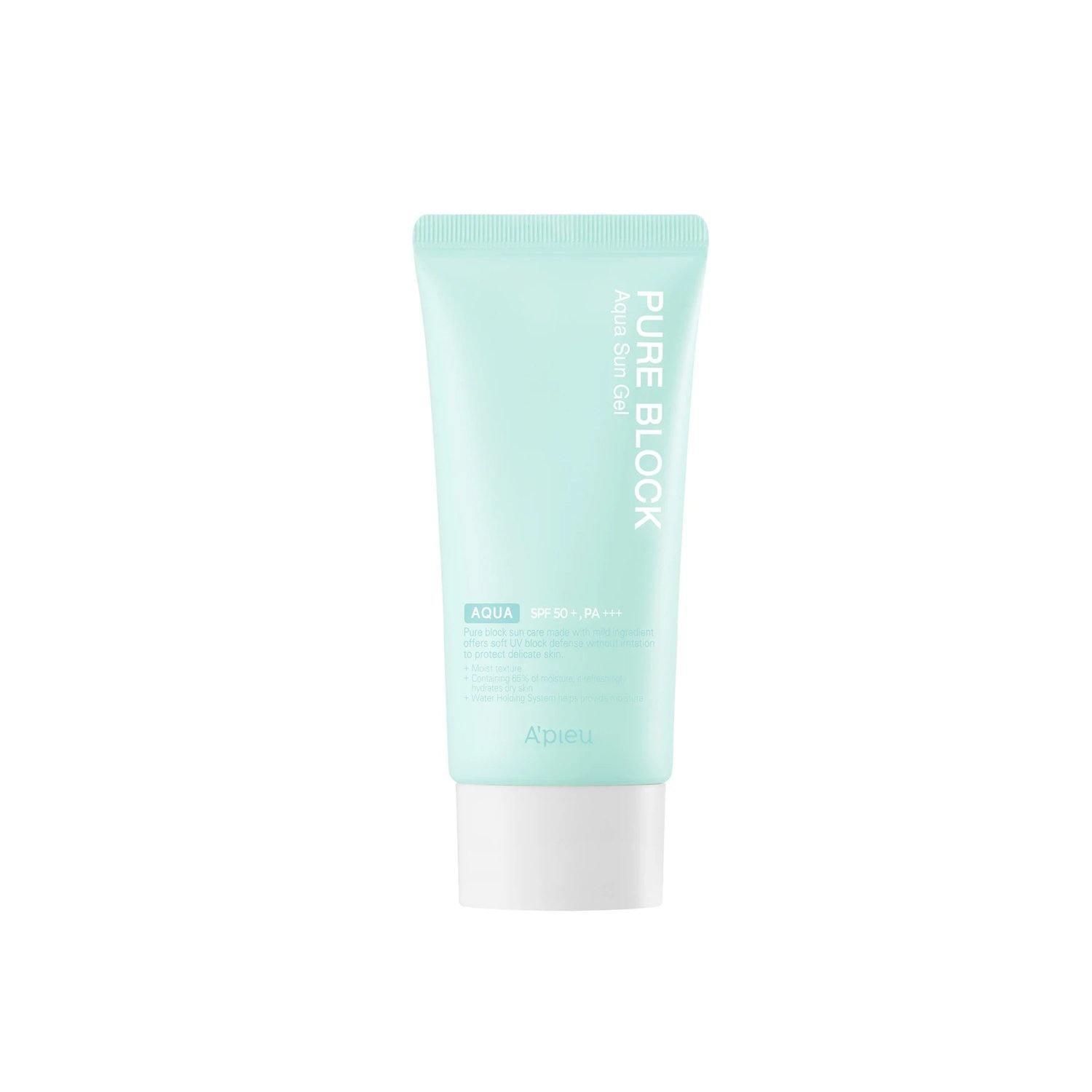A'pieu Pure Block Aqua Sun Gel SPF50+/PA+++ 50ml-thekimyoung.com