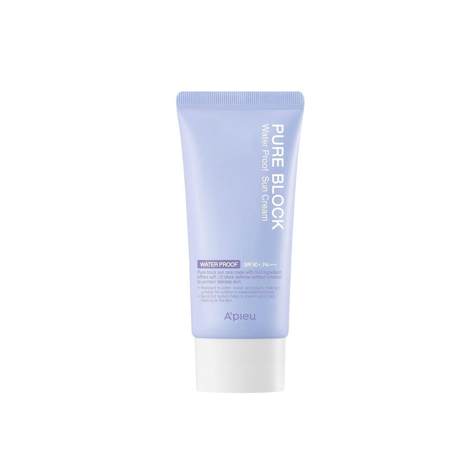 A'pieu Pure Block Sun Cream Waterproof Sun Cream SPF50/PA+++ 50ml-thekimyoung.com