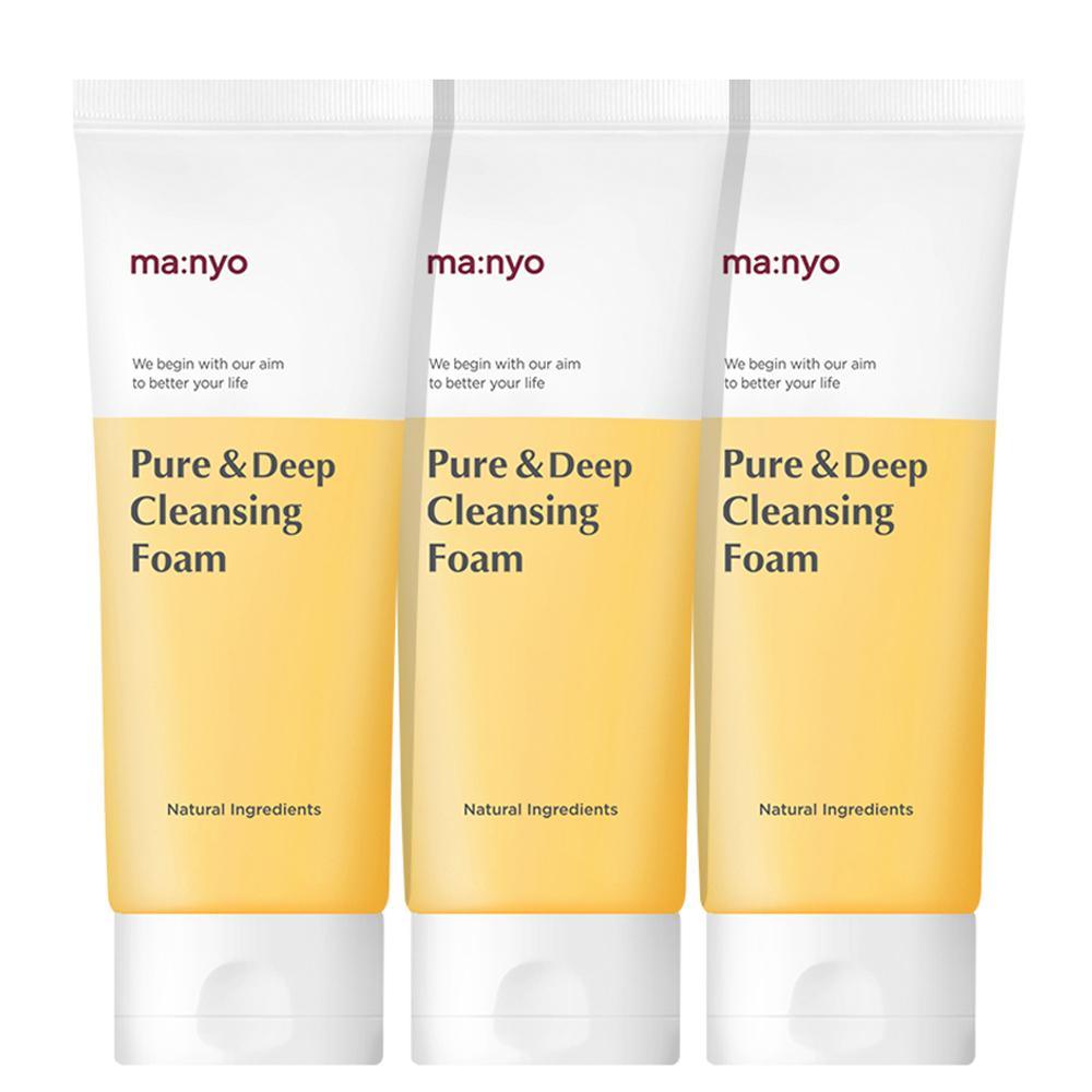 MANYO FACTORY Pure & Deep Cleansing Foam 100ml X 3ea Cleansing Foam Manyo Factory