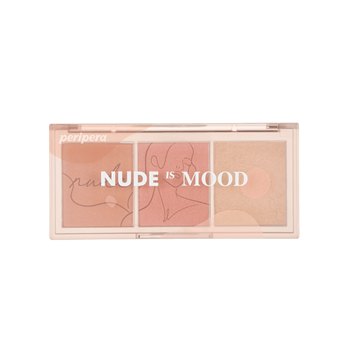 peripera All Take Mood Cheek Palette (3 Colors) Face Blush peripera 01 Nude is mood