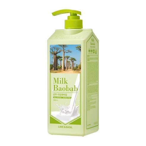 BIOKLASSE Milk Baobab Hair Shampoo 1000ml with Lime & Basil Shampoo BIOKLASSE