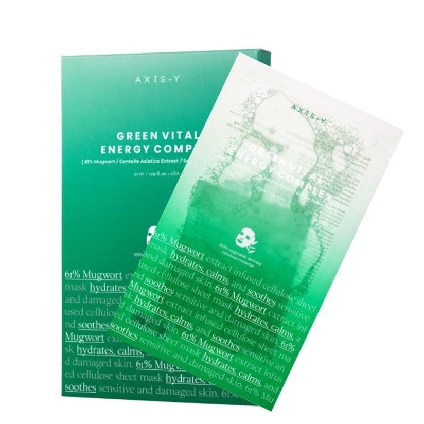AXIS-Y 61% Mugwort Green Vital Energy Complex Sheet Mask-thekimyoung.com