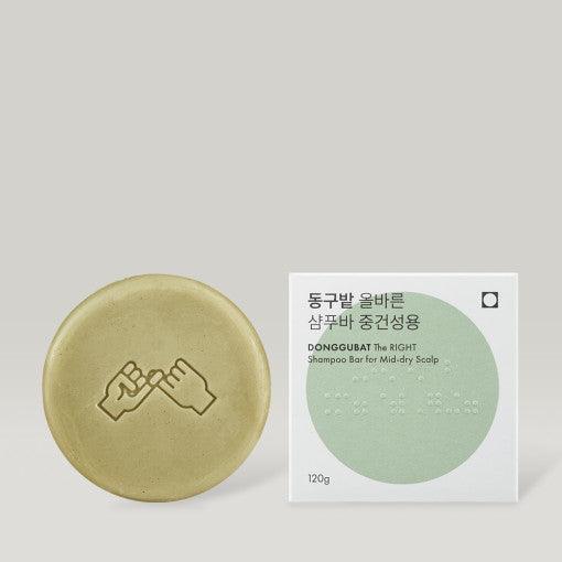 Donggubat The RIGHT Shampoo Bar For Mid-Dry Scalp 120g #Basil & Vetiver Shampoo Bar Donggubat