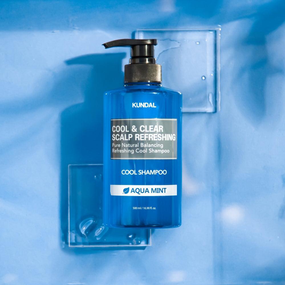 KUNDAL COOL&CLEAR SCALP REFRESHING Pure Natural Balancing Refreshing Cool Shampoo 500ml #AQUA MINT-thekimyoung.com