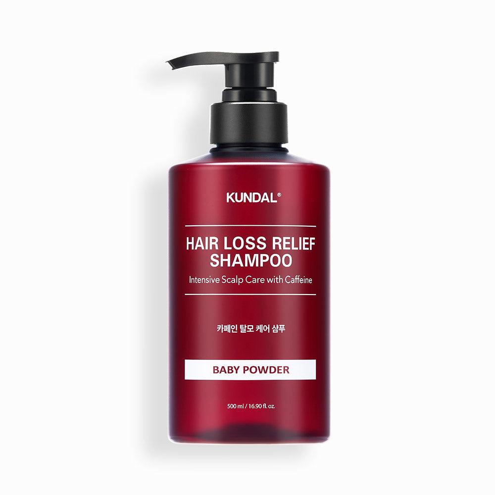 KUNDAL HAIR LOSS RELIEF SHAMPOO Intensive Scalp Care with Caffeine 500ml #BABY POWDER-thekimyoung.com