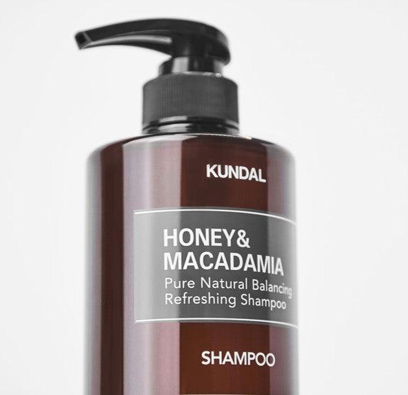 KUNDAL HONEY&MACADAMIA Pure Natural Balancing Refreshing Shampoo 500ml #BLANC-thekimyoung.com