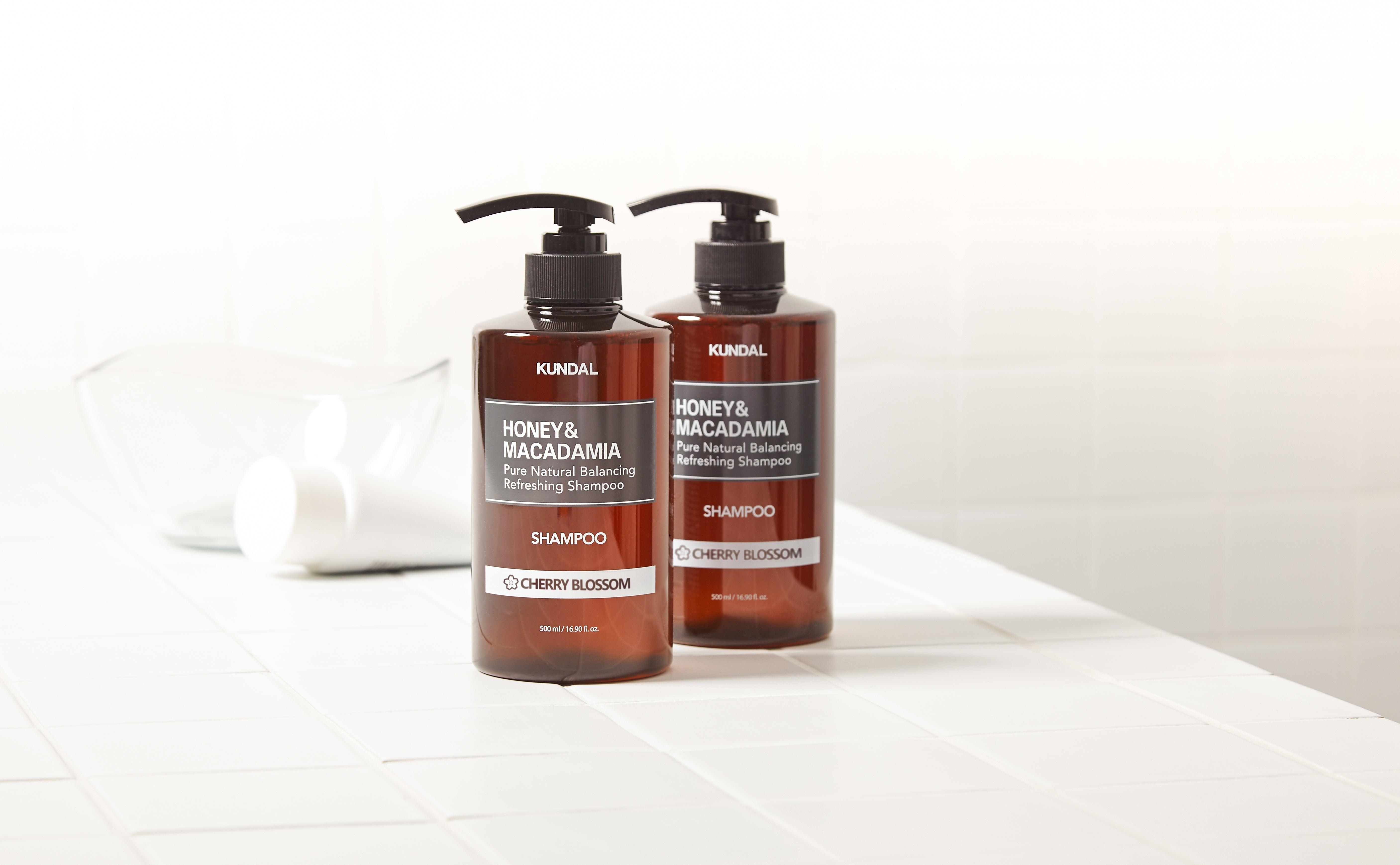 KUNDAL HONEY&MACADAMIA Pure Natural Balancing Refreshing Shampoo 500ml #CHERRY BLOSSOM-thekimyoung.com