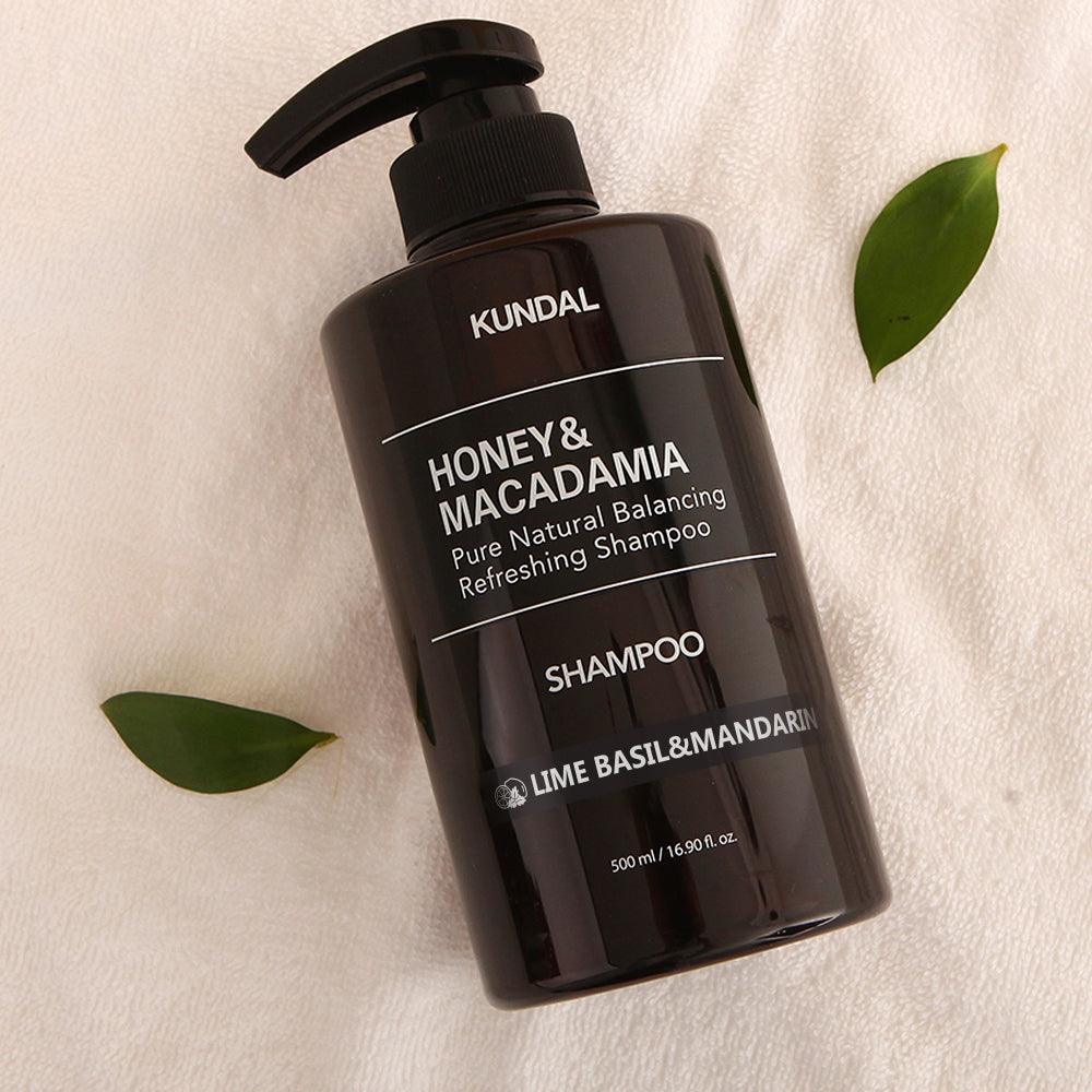KUNDAL HONEY&MACADAMIA Pure Natural Balancing Refreshing Shampoo 500ml #LIME BASIL&MANDARIN-thekimyoung.com