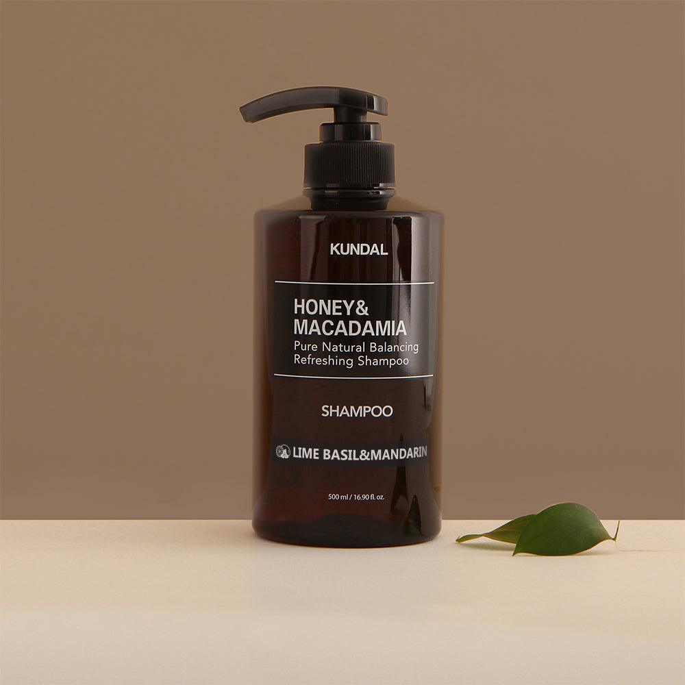 KUNDAL HONEY&MACADAMIA Pure Natural Balancing Refreshing Shampoo 500ml #LIME BASIL&MANDARIN-thekimyoung.com