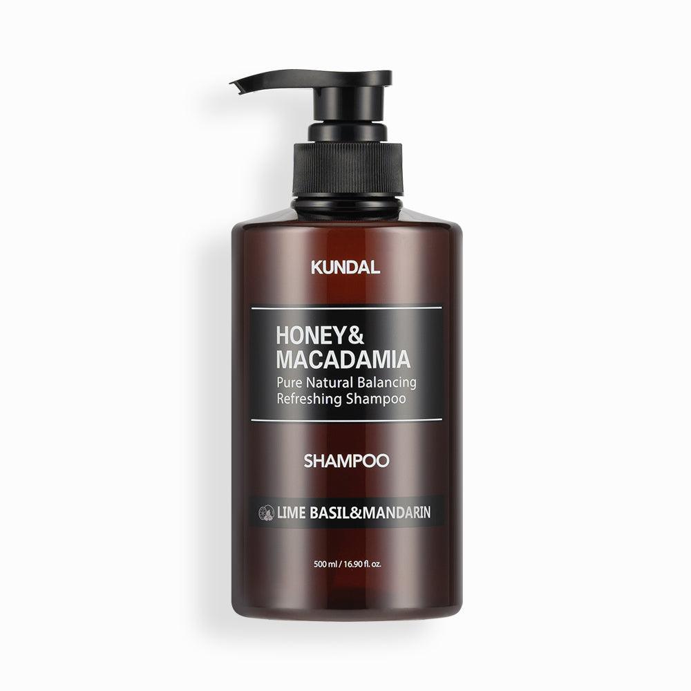 KUNDAL HONEY&MACADAMIA Pure Natural Balancing Refreshing Shampoo 500ml #LIME BASIL&MANDARIN-thekimyoung.com